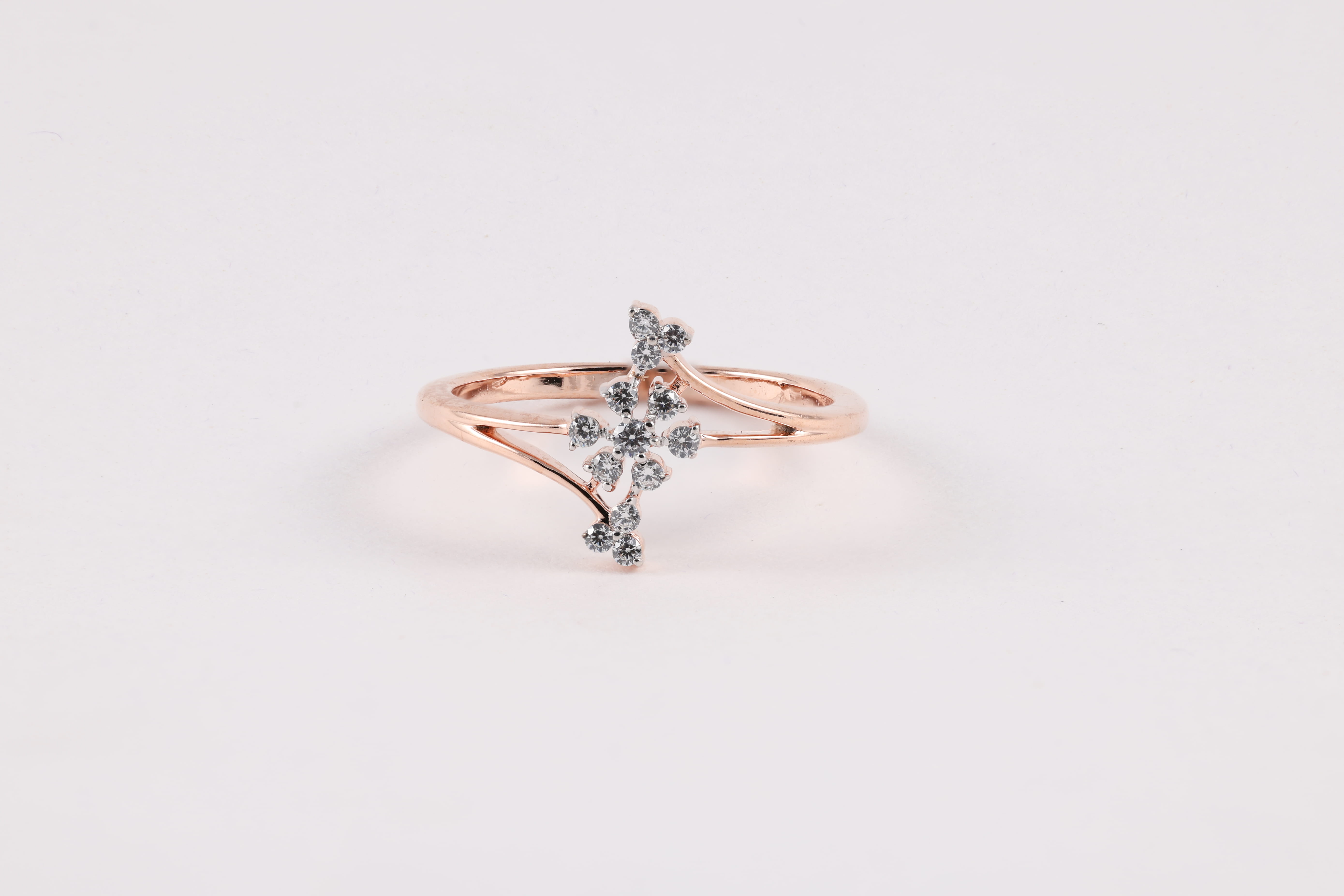 Rose Gold Diamond Vine Ring