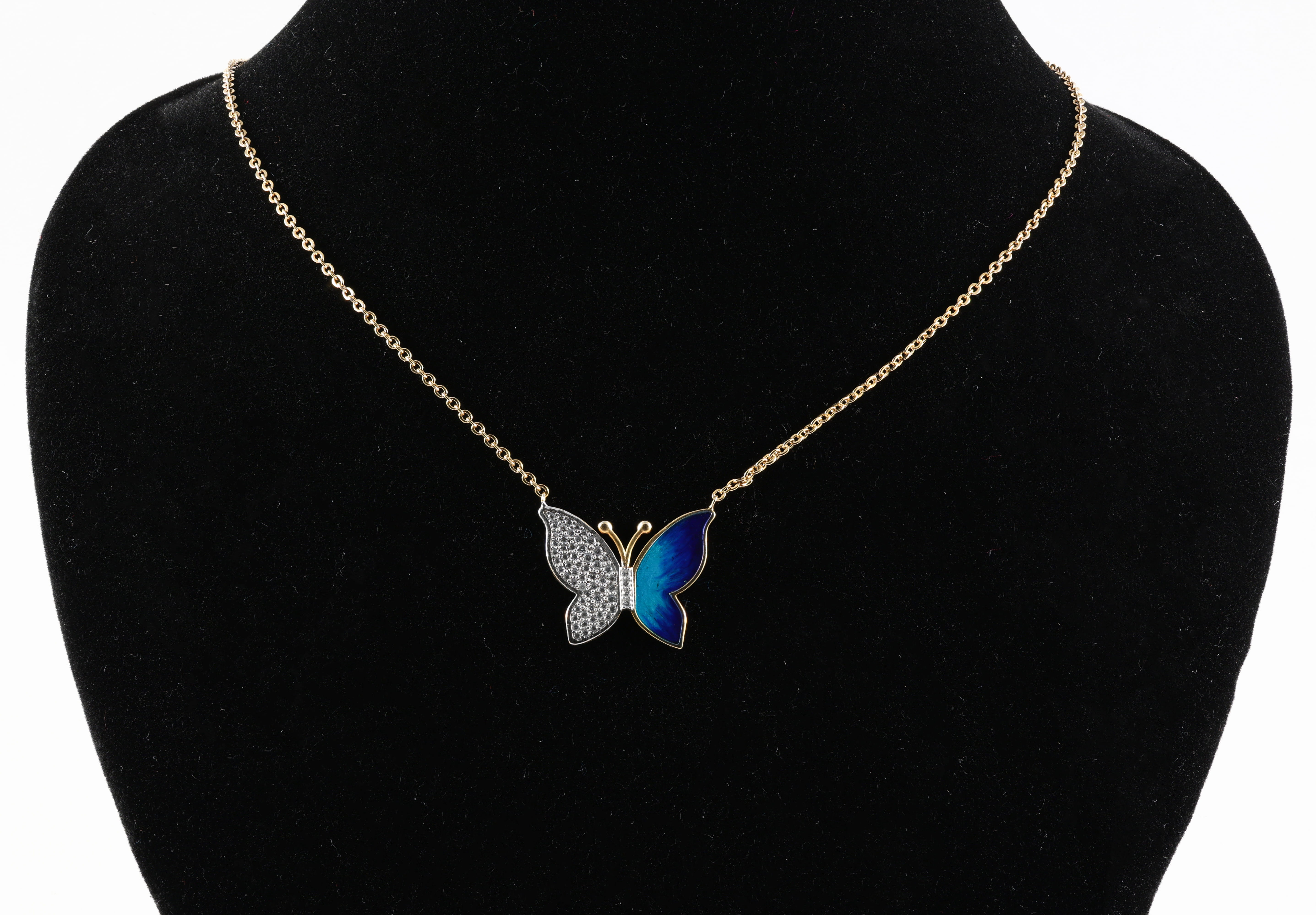 Two-Tone Butterfly Pendant