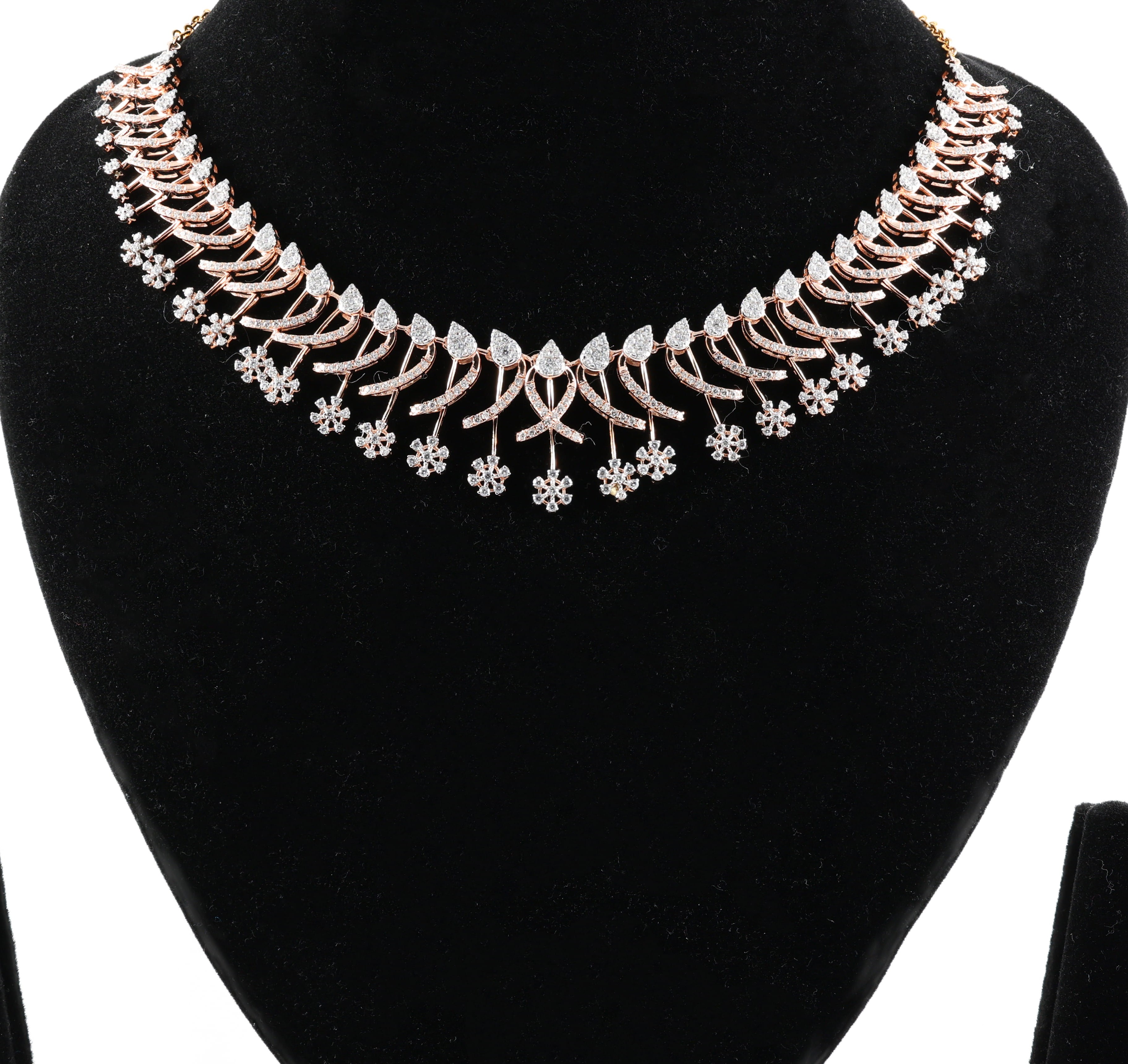 Snowflake Fringe Necklace Set