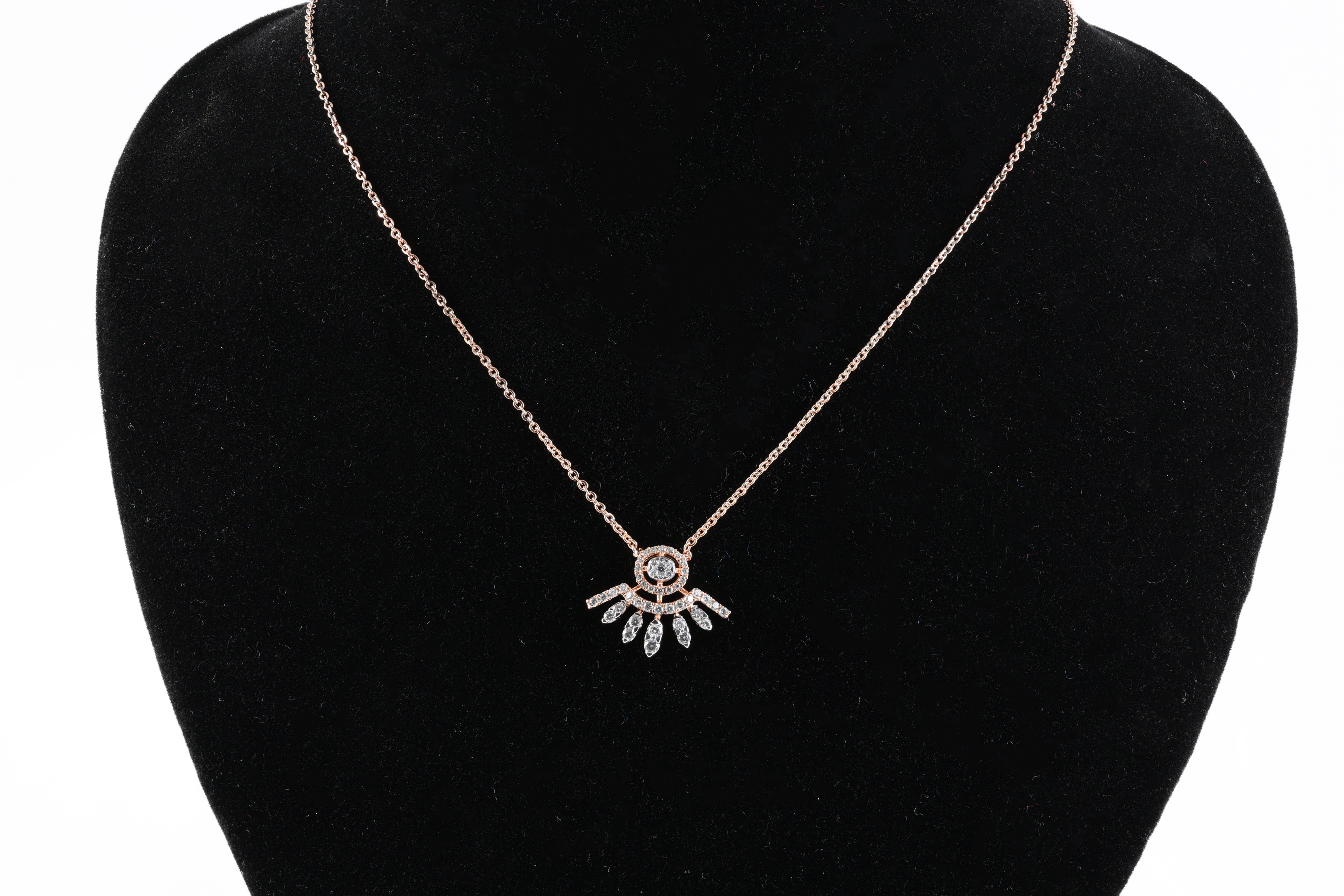 Diamond Sun Ray Pendant