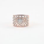 Heart Net Diamond Ring
