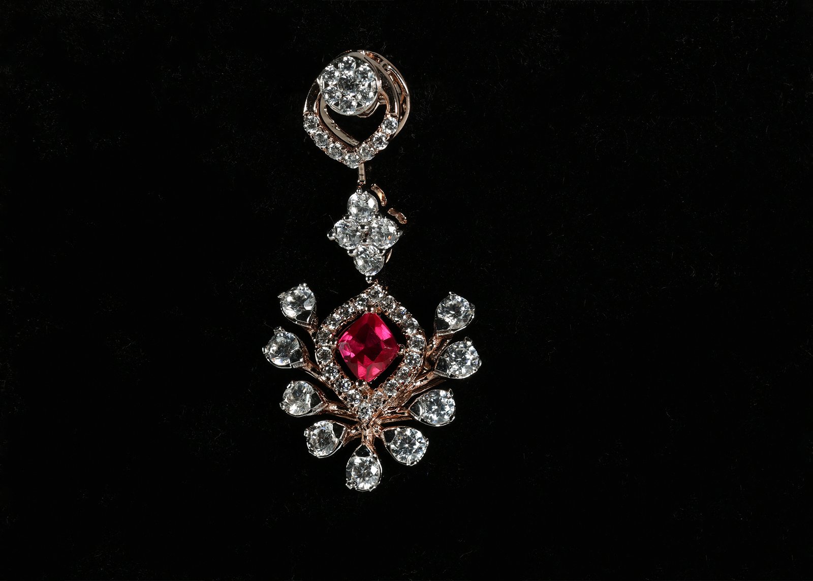 Ruby Blossom Tapestry Necklace - Image 3